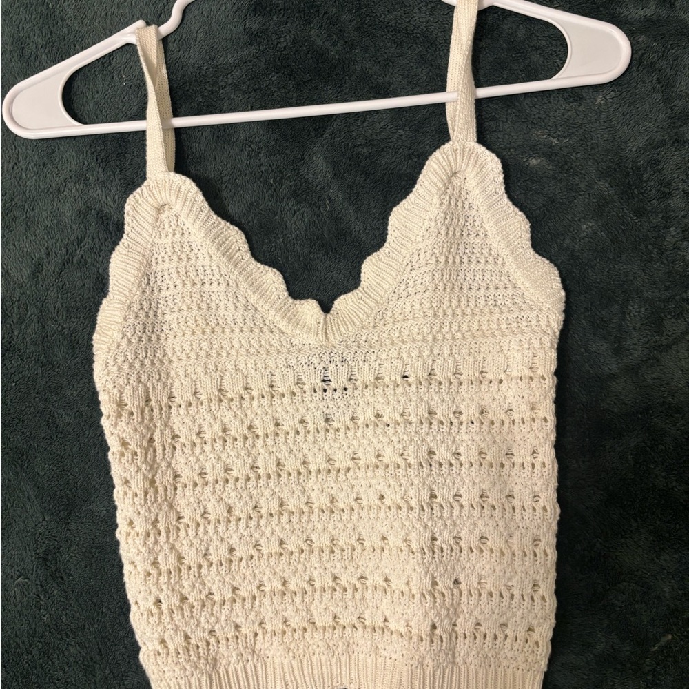 Cream Knit Women's Top